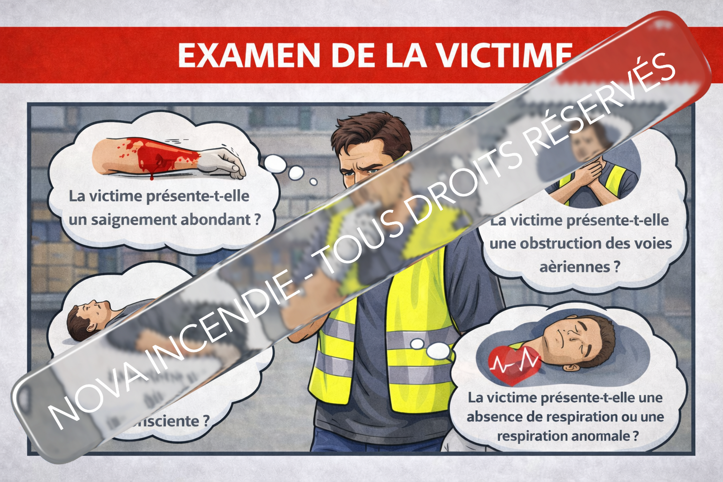 Saignement Abondant – 12 Fiches Secourisme à Imprimer | Conduite à Tenir Face à une plaie qui saigne abondamment