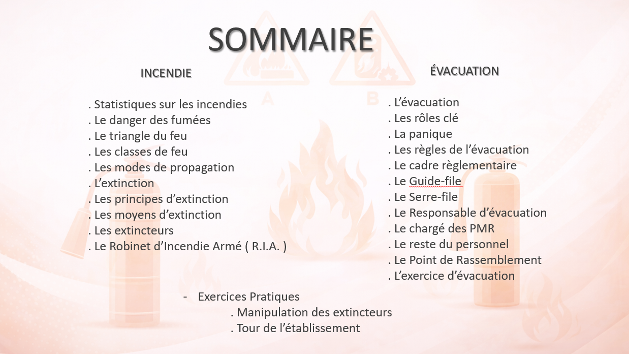 Diaporama formation EPI : équipier de première intervention (diapo incendie + évacuation) - support formateur (PPTX)