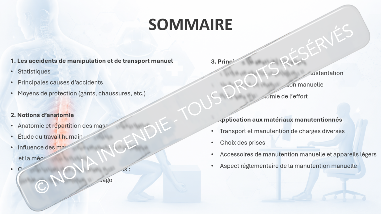 👉 Formation Gestes et Postures – Diaporama Prévention TMS, Manutention Manuelle