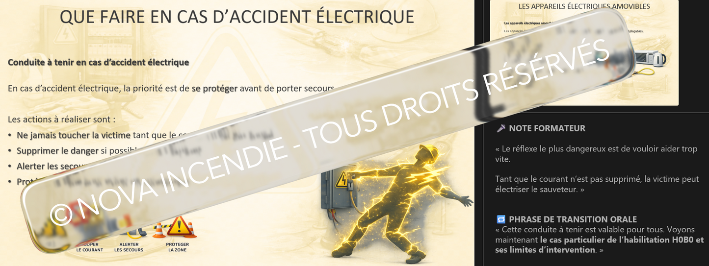 Habilitation électrique H0B0 – Support de formation conforme NF C 18-510 | Prévention du risque électrique