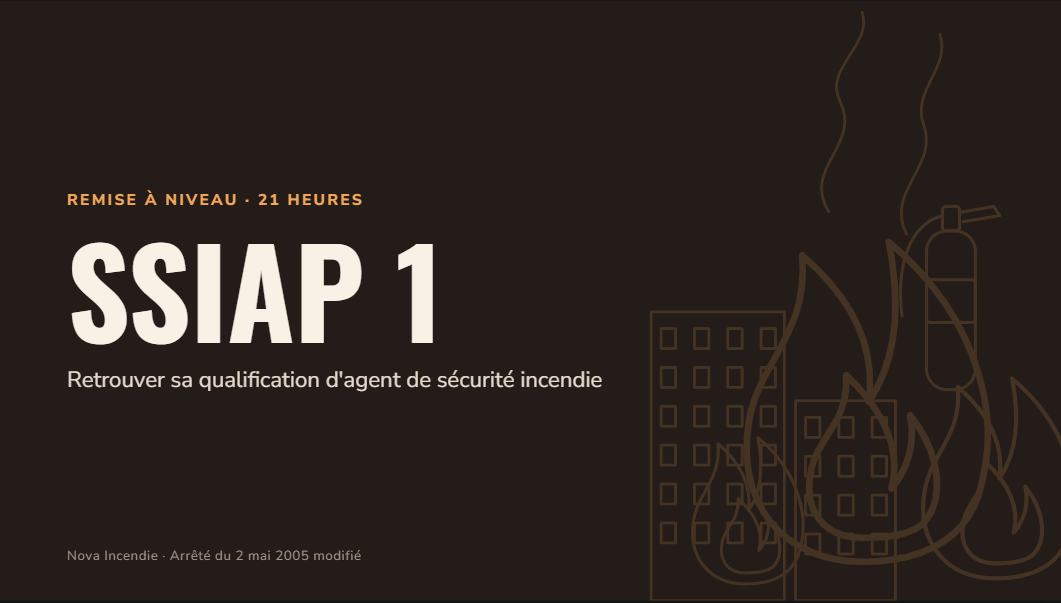 Diaporama SSIAP 1 Remise à niveau – 112 slides PowerPoint avec notes formateur