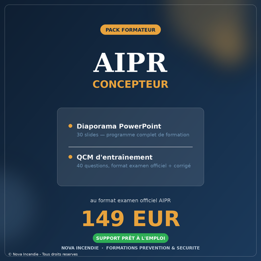 Pack Formation AIPR Concepteur – Diaporama PowerPoint + QCM 40 Questions