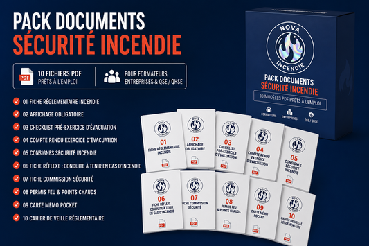 Pack Conformité Incendie & Évacuation — 10 Fiches Professionnelles PDF