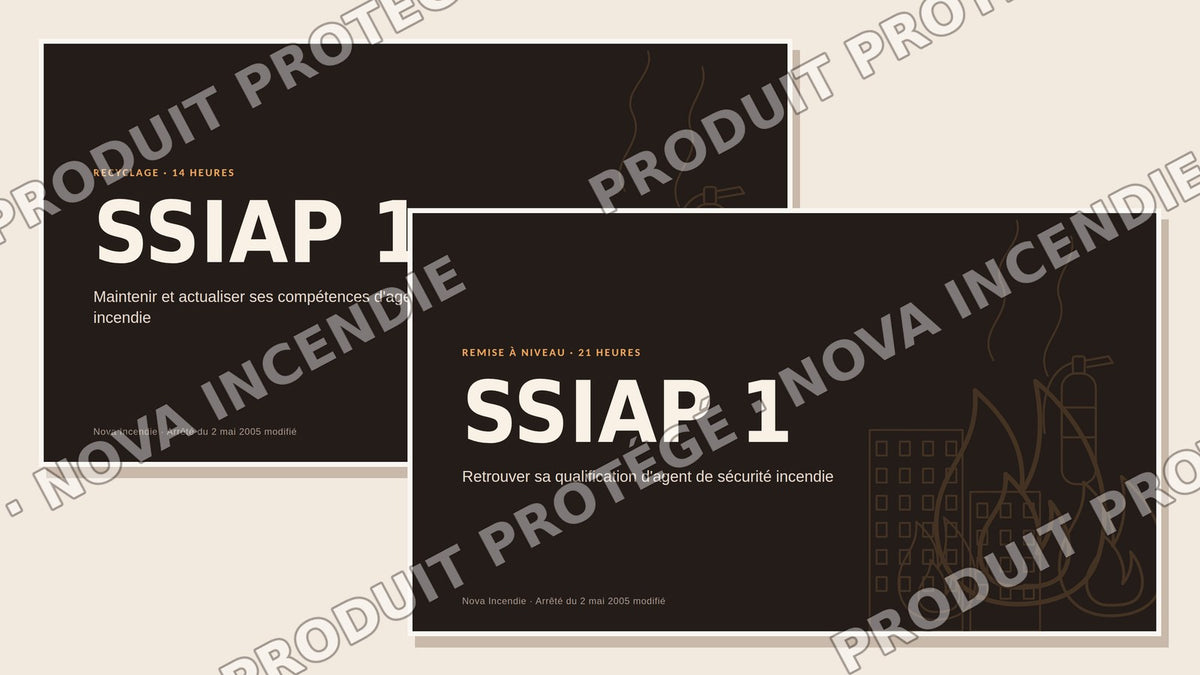 Pack SSIAP 1 Recyclage + Remise à niveau – 2 diaporamas PowerPoint