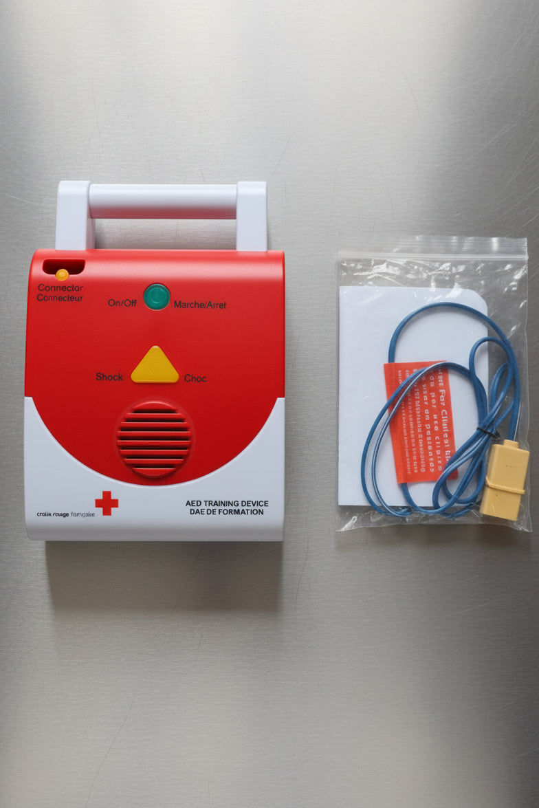 DAE de formation Croix-Rouge française AED Training Device avec électrodes - Nova Incendie