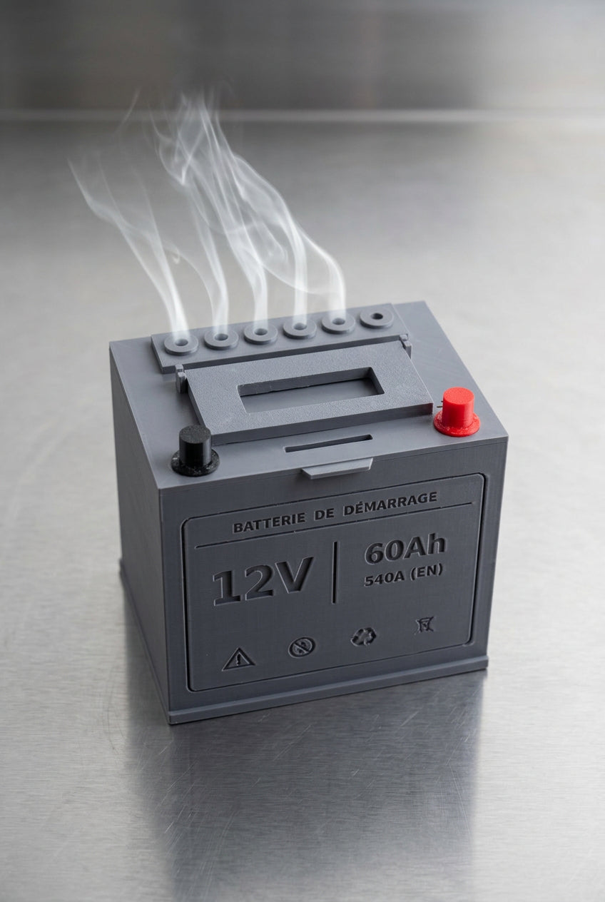 Batterie 12V factice fumigène – Simulateur pour formation incendie