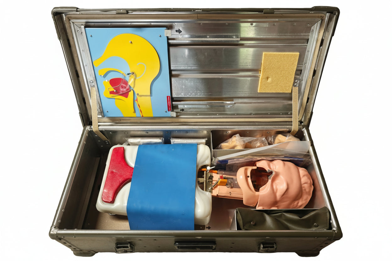 Mannequin RCP militaire vintage Armée Suisse – Phantom entraînement massage cardiaque (Collector)