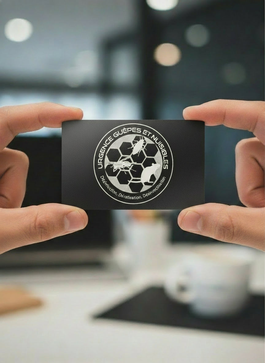 Carte de visite personnalisée au laser