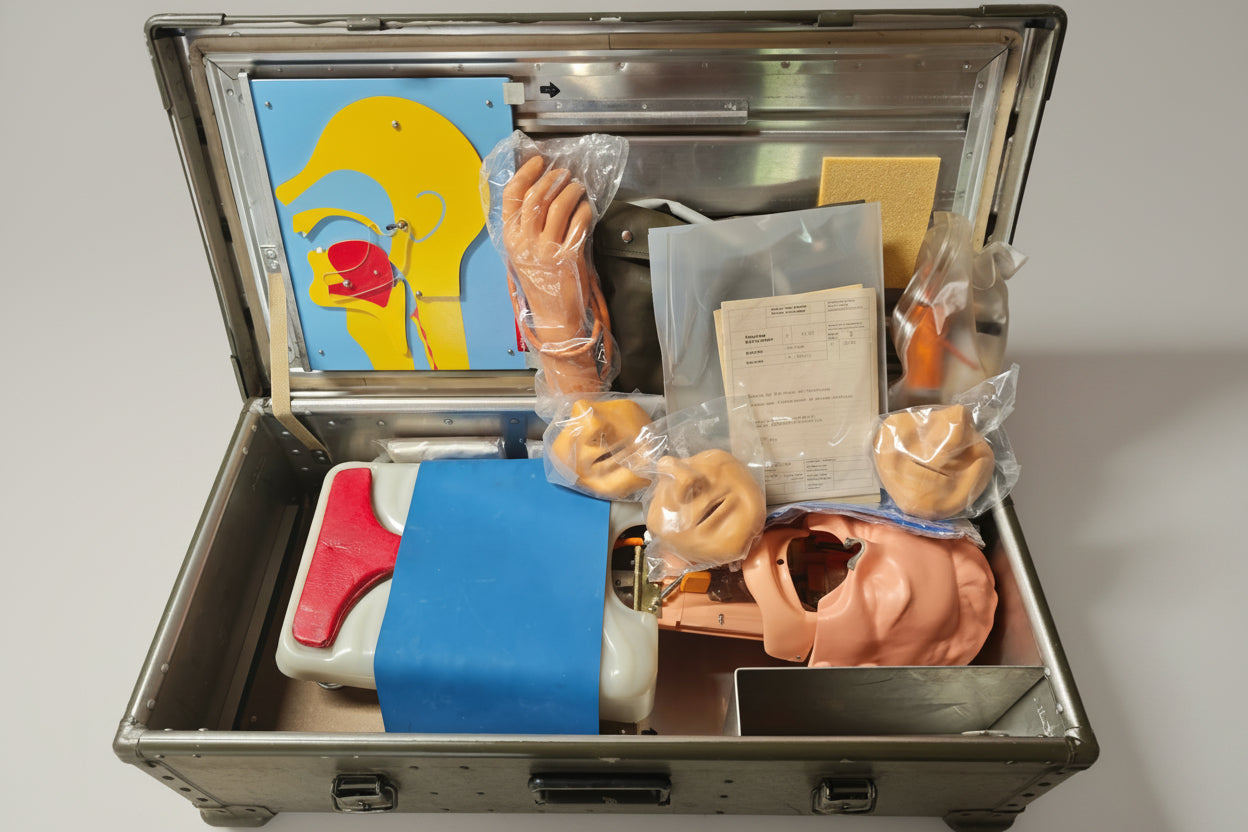 Mannequin RCP militaire vintage Armée Suisse – Phantom entraînement massage cardiaque (Collector)