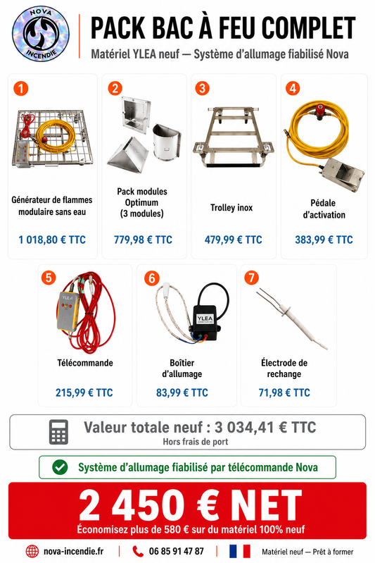 Pack Générateur de Flammes YLEA Ultimum – Allumage NOVA PRO (Neuf)