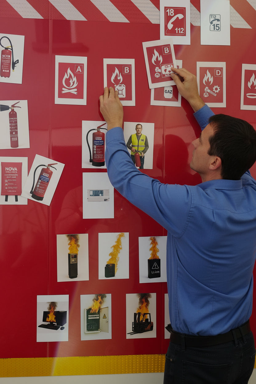 Pack 32 Magnets Incendie – Outils pédagogiques pour formation sécurité incendie