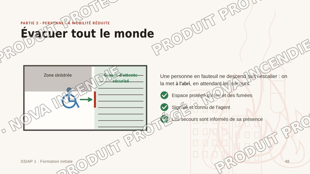 Diaporama SSIAP 1 Formation initiale – 118 slides PowerPoint avec notes formateur