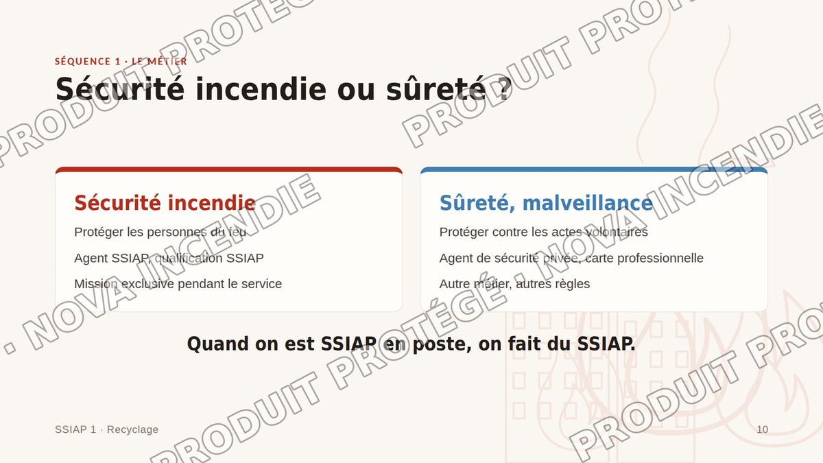 Diaporama SSIAP 1 Recyclage – 77 slides PowerPoint avec notes formateur