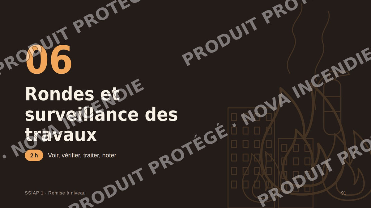 Diaporama SSIAP 1 Remise à niveau – 112 slides PowerPoint avec notes formateur